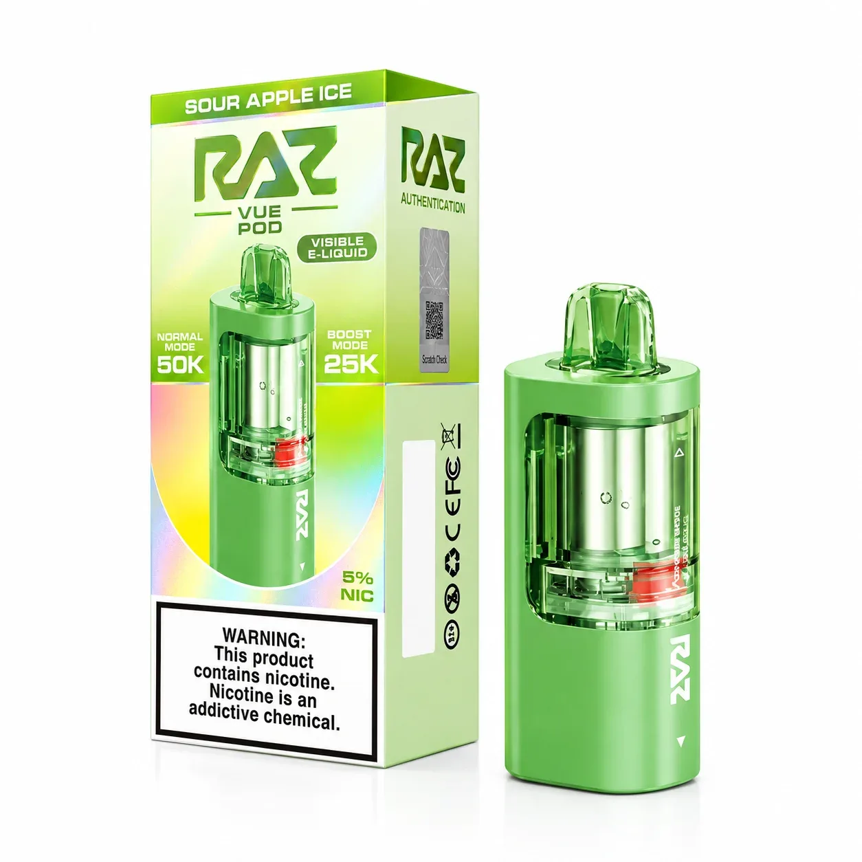 Sour Apple Ice - RAZ Vue 50K Disposable Pod