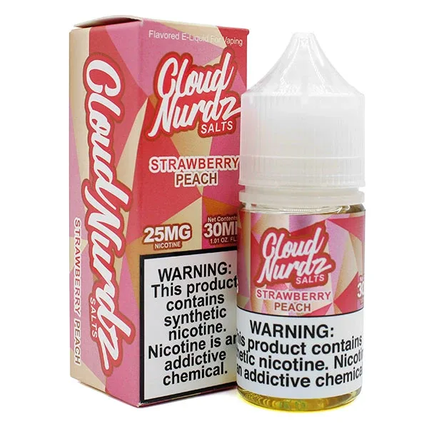 Strawberry Peach - 25mg - Cloud Nurdz Salts - 30mL