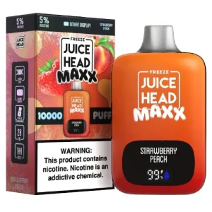 Strawberry Peach Freeze Disposable Vape (10000 Puffs) by Juice Head Maxx - Ejuice Store
