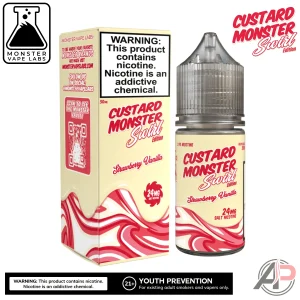 Strawberry Vanilla Salt Nicotine By Custard Swirl Monster Vape Labs 30mL