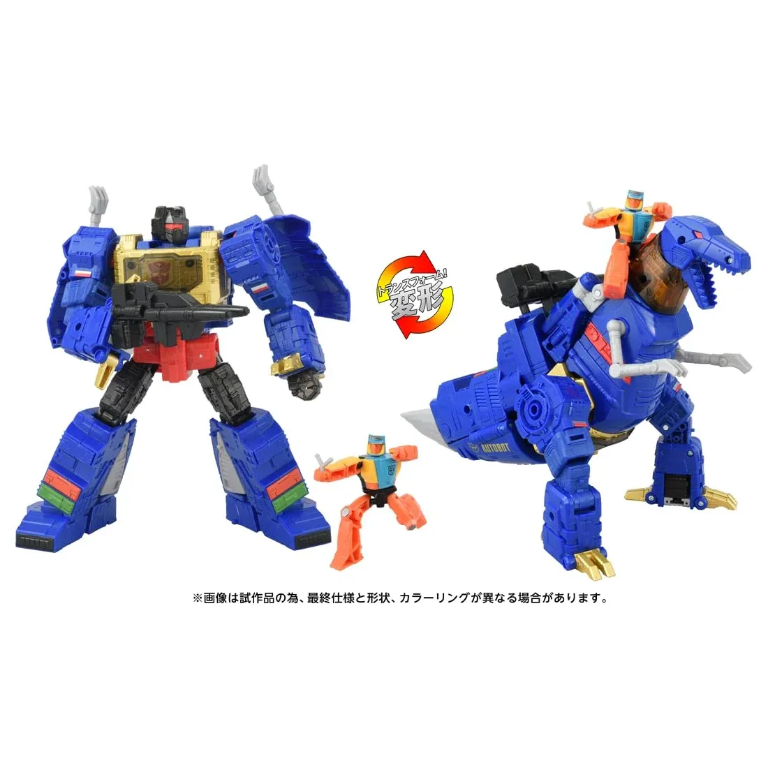 Takara Tomy T-Spark Transformers Aotp-09 Grimlock G2 & Wheelie Action Figures - Image 2