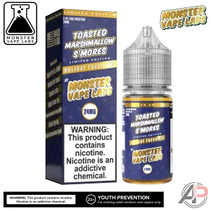 Toasted Marshmallow S’mores Salt Nicotine By Holiday Monster Vape Labs 30mL