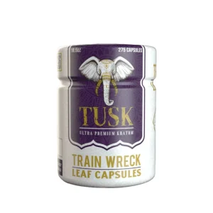 Tusk Trainwreck Kratom Capsules – Full-Spectrum Blend (30ct · 120ct · 275ct)