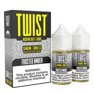 TWIST Nicotine Salt E-Liquid – Frosted Amber – 60ML E-Liquid (Twin 30ML Pack)