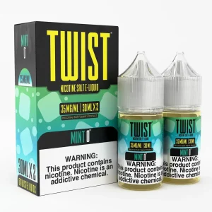 TWIST Nicotine Salt E-Liquid – Mint 0° – 60ML E-Liquid (Twin 30ML Pack)