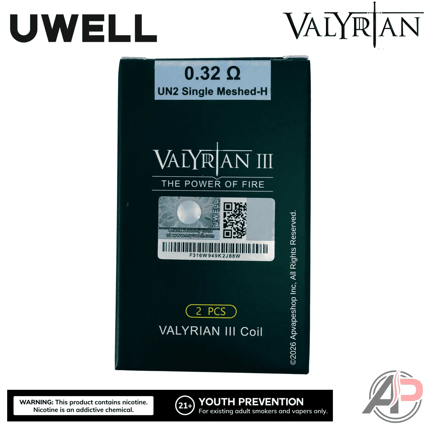 Uwell Valyrian 3 Replacement Coils 2 Pack - Image 2