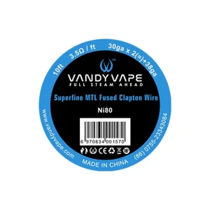 Vandy Vape Superfine MTL Fused Clapton Wire 3.50 Ω (10 Feet)