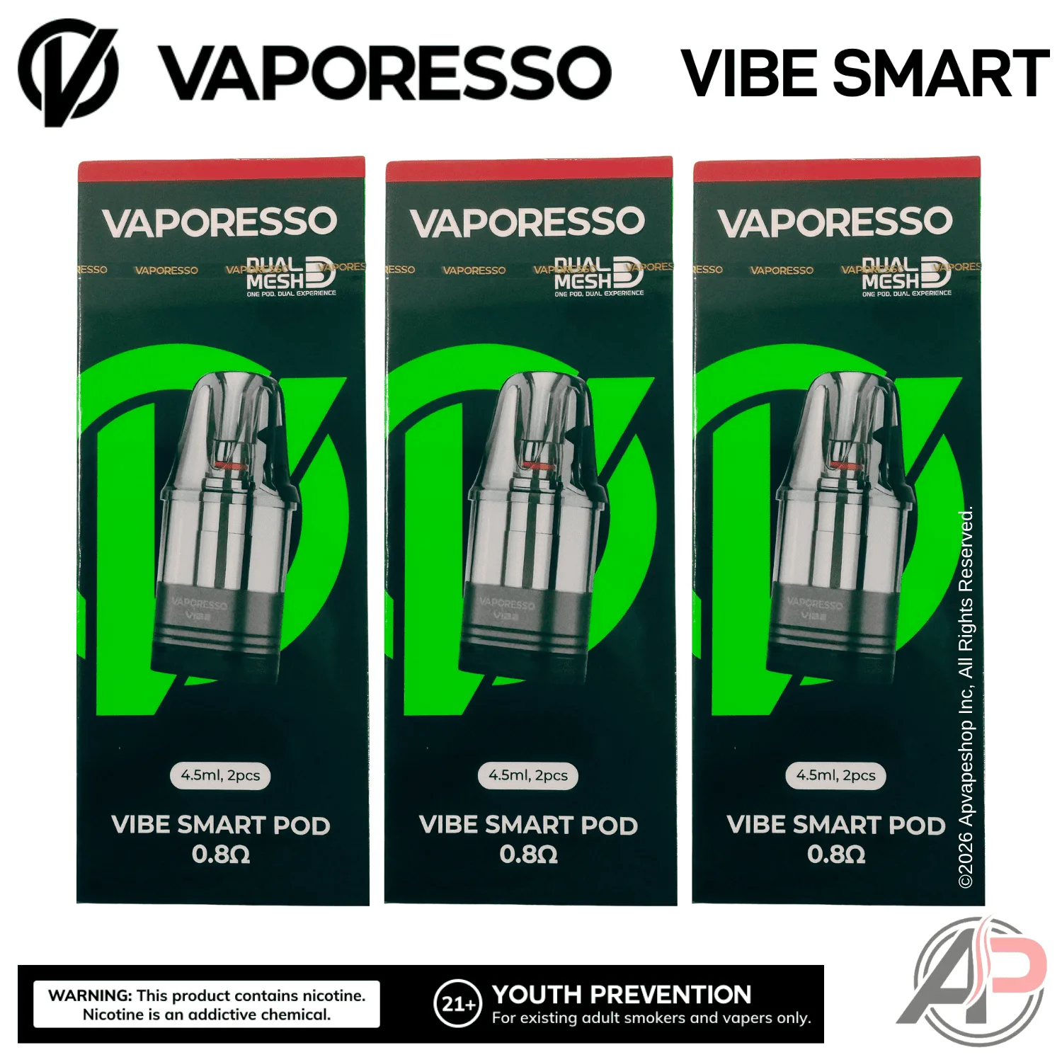 Vaporesso Vibe Dual Mesh Smart Pod 2 Pack