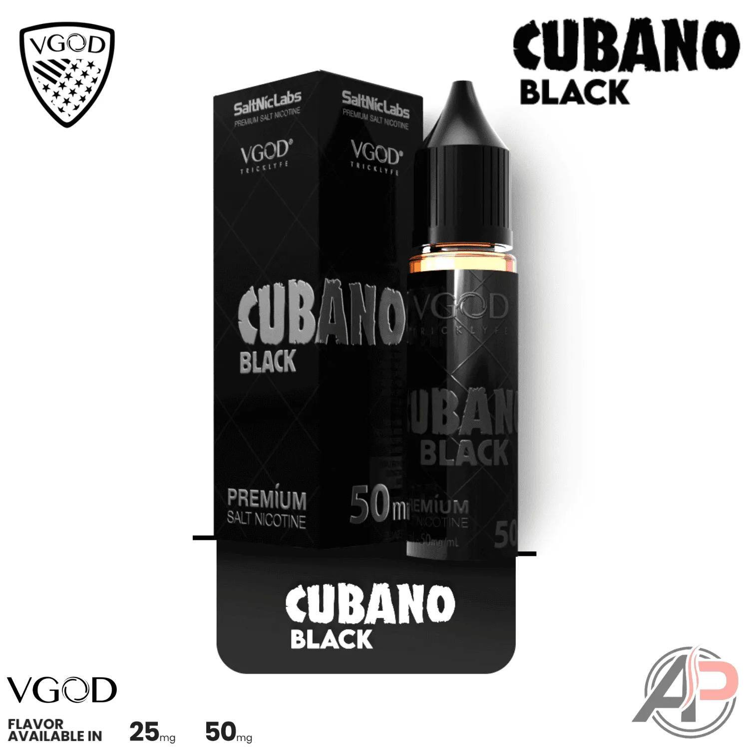 Vgod Cubano Black Salt Nicotine 30mL - Image 2