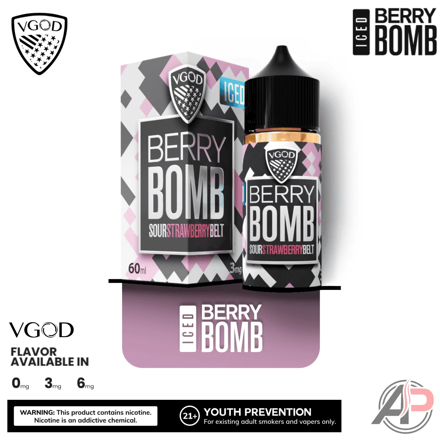 Vgod Iced Berry Bomb E-Liquid 60mL - Image 2