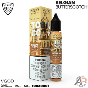 Vgod Tobacco Plus Belgian Butterscotch Salt Nicotine 30mL