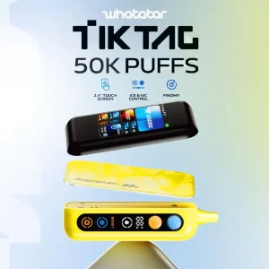 whatabar TIK TAG 50K Puff Disposable Device – 50000 Puffs