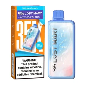 White Gami Disposable Vape (35000 Puffs) by Lost Mary MT35000 Turbo - Ejuice Store