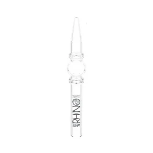 White Rhino Quartz Glass Dab Straw V3 – Premium Nectar Collector for Smooth Dabs