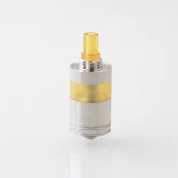 YFTK Four One Five 415 RTA Virtuous Style Atomizer - Silver, 3.3ml, Air Pin 2 x 0.8mm, 1 x 1mm, 1 x 1.4mm, 3 x 0.8mm, 22mm Dia