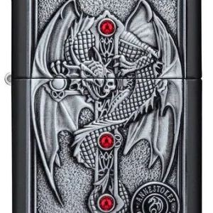 Zippo Lighter - Anne Stokes Gothic Guardian Emblem