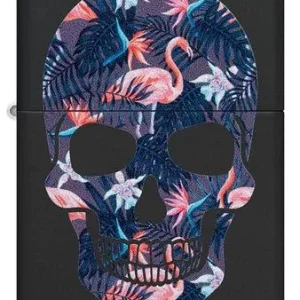 Zippo Lighter - Flamingo Skull